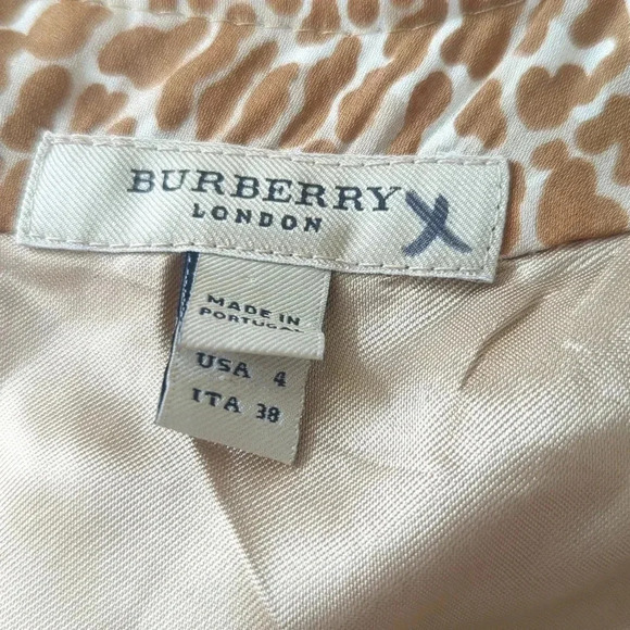 Burberry London Silk Knee-Length Leopard Print Dress - Picture 6 of 7